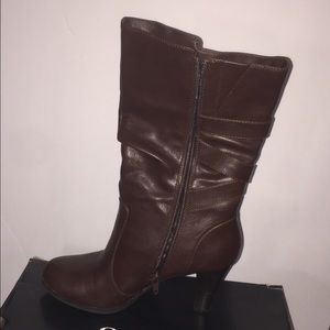 ANA Brown mid-calf boots